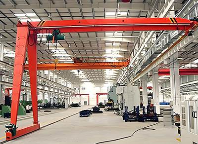 MB Type semi-gantry cranes with electric hoist